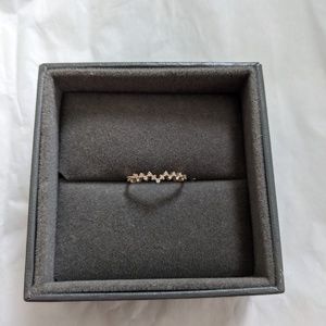 Rose Gold Diamond Wedding Band Stacking Ring